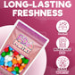 Freeze Dried Air Taffy Bites Crunchy Candy - Variety Sour Fruit Flavors, 4Oz | Cherry, Orange, Watermelon, Blue Raspberry, Strawberry | Snack Treat, Gift
