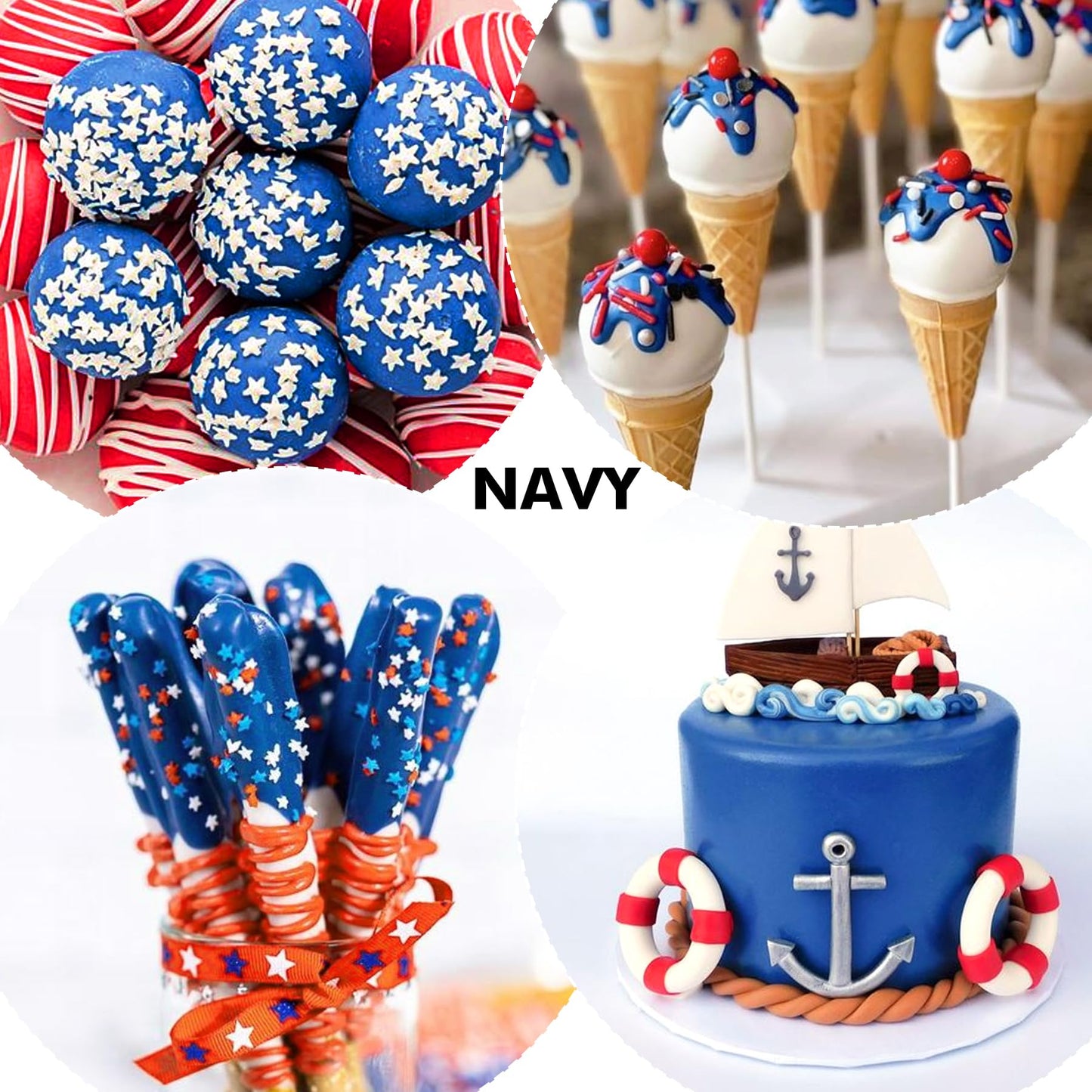 YumCraft Oil Based Food Coloring for Chocolate, Navy, 3 Fl Oz - Vibrant Color for Baking, Candy Melts, Frosting