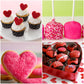 Cake Mate Cookie Dessert Decorating Kit - Red & White Icing, Red & Pink Sugar Sprinkles - Perfect for Valentines Day and Parties