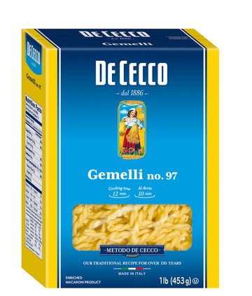 De Cecco Semolina Pasta, Gemelli No.97, 1 Pound (Pack Of 5)
