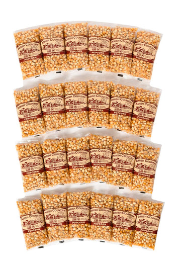 Amish Country Popcorn | 24-4 Oz Bags - Mushroom Kernels | Old Fashioned, Non-GMO and Gluten Free