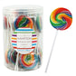 Rainbow Lollipops, 24 Pack, Swirl Lollipops, Individually Wrapped Lollipops, Carnival Lollipops Fruit Flavors, The Hampton Popco