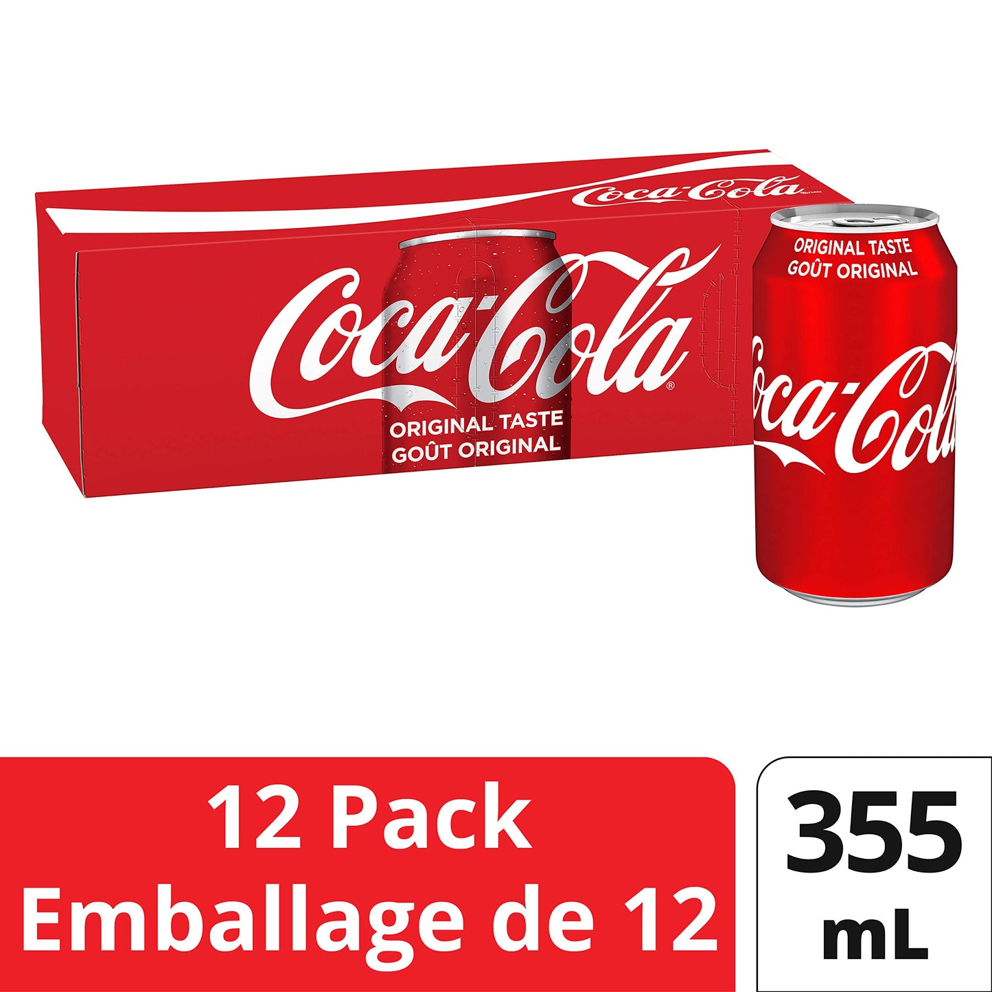 Coca-Cola Coke Classic 355Ml 12Pk, Soft Drinks - {Imported From Canada}