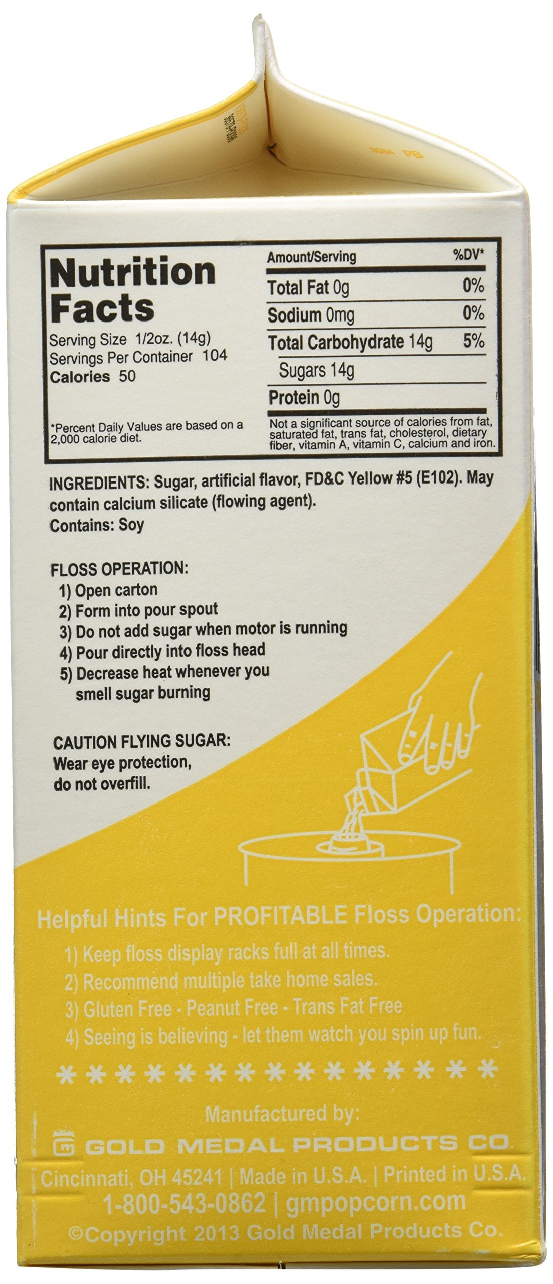 Flossugar Flavor: Pina Colada - Net Wt 3.25 Lbs