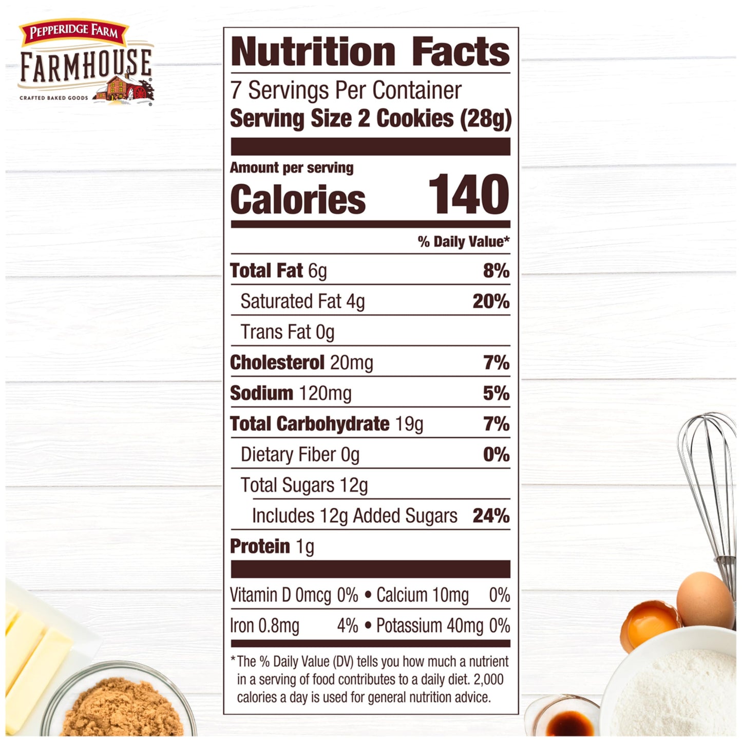 Pepperidge Farm Farmhouse Thin & Crispy Toffee Milk Chocolate Cookies, 6.9 Ounce Bag