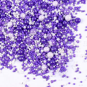 Purple Sprinkles For Cake Decorating, Pearl Sprinkles, Edible Pearls, Cake Pearls For Baby Showers, Weddings, Birthdays, Gender