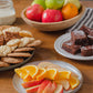 Delicious Orchards Sweet   & Fruit Gift Box - Assorted Fruits, Bakery, & Nuts - Decorative Packaging for Any Occasion