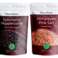 Viva Doria Whole Black Peppercorns & Coarse Himalayan Pink Salt Combo, 22 oz, Model TS0417-A700ML-M674