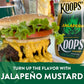 Koops Jalapeno Mustard - Spicy Gourmet Mustard, Gluten-Free, Kosher, Made in USA, From Quality Mustard Seeds, Hot Mustard Sauce