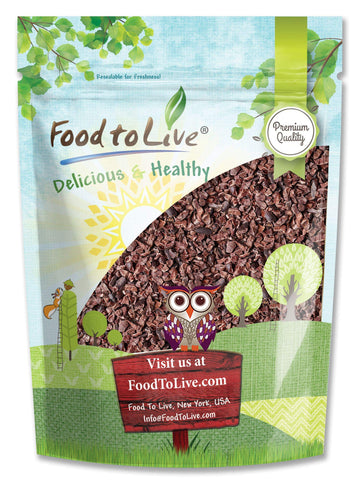 Food To Live Cacao Nibs, 1 Pound - Raw, Unsweetened, Kosher, Vegan, Keto And Paleo Friendly, Made From Antioxidant Rich Cacao Beans, Cacao Bits For Chocolate, Sirtfood, Bulk