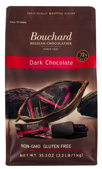 Bouchard Belgian Dark Chocolate Gluten-Free 72% Cacao (35.3 OZ / 2.2 LB)