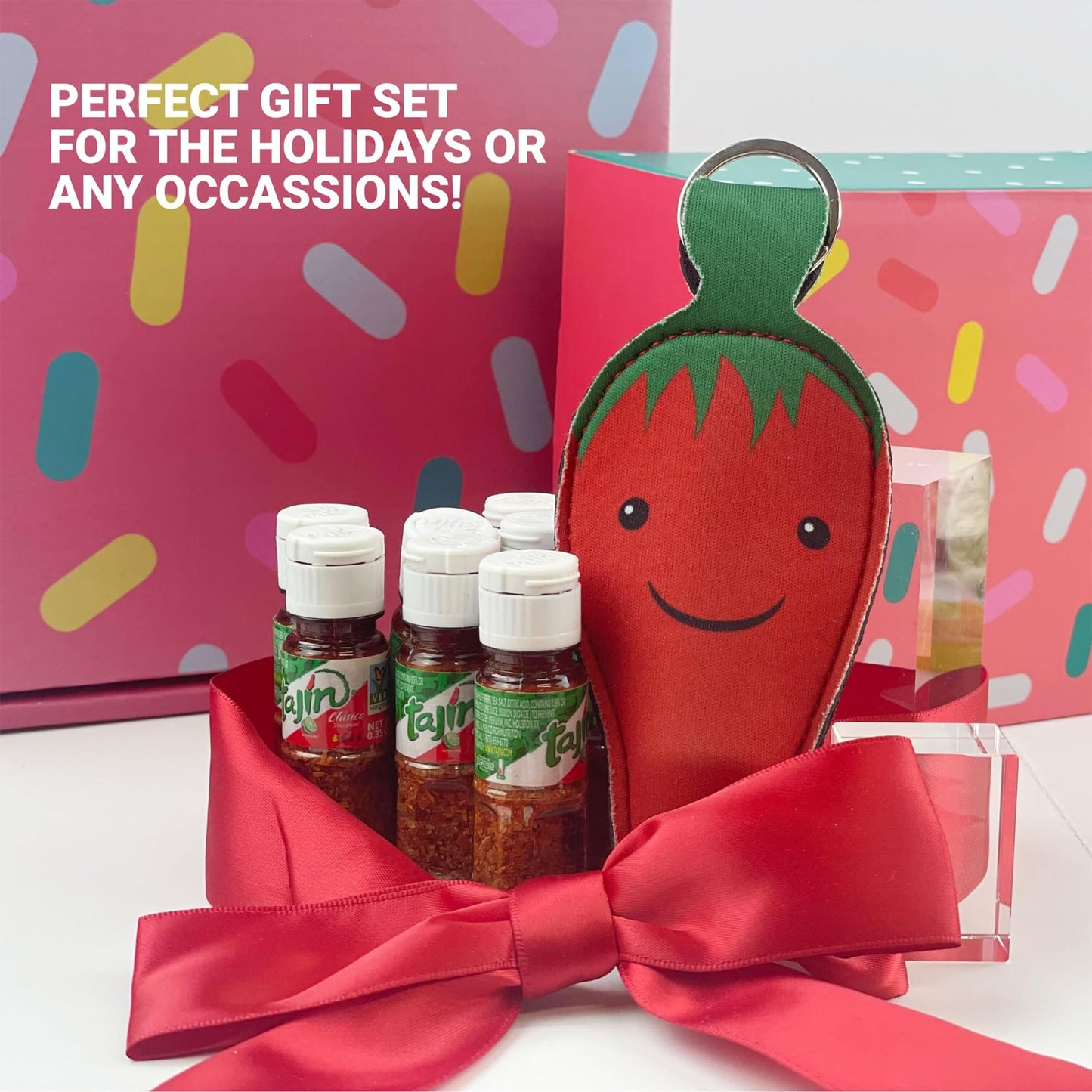Primo Lines Mini Tajin Bottles Set – 10g Chili Lime Seasoning for Fruits, Snacks & Drinks, Keychain Included
