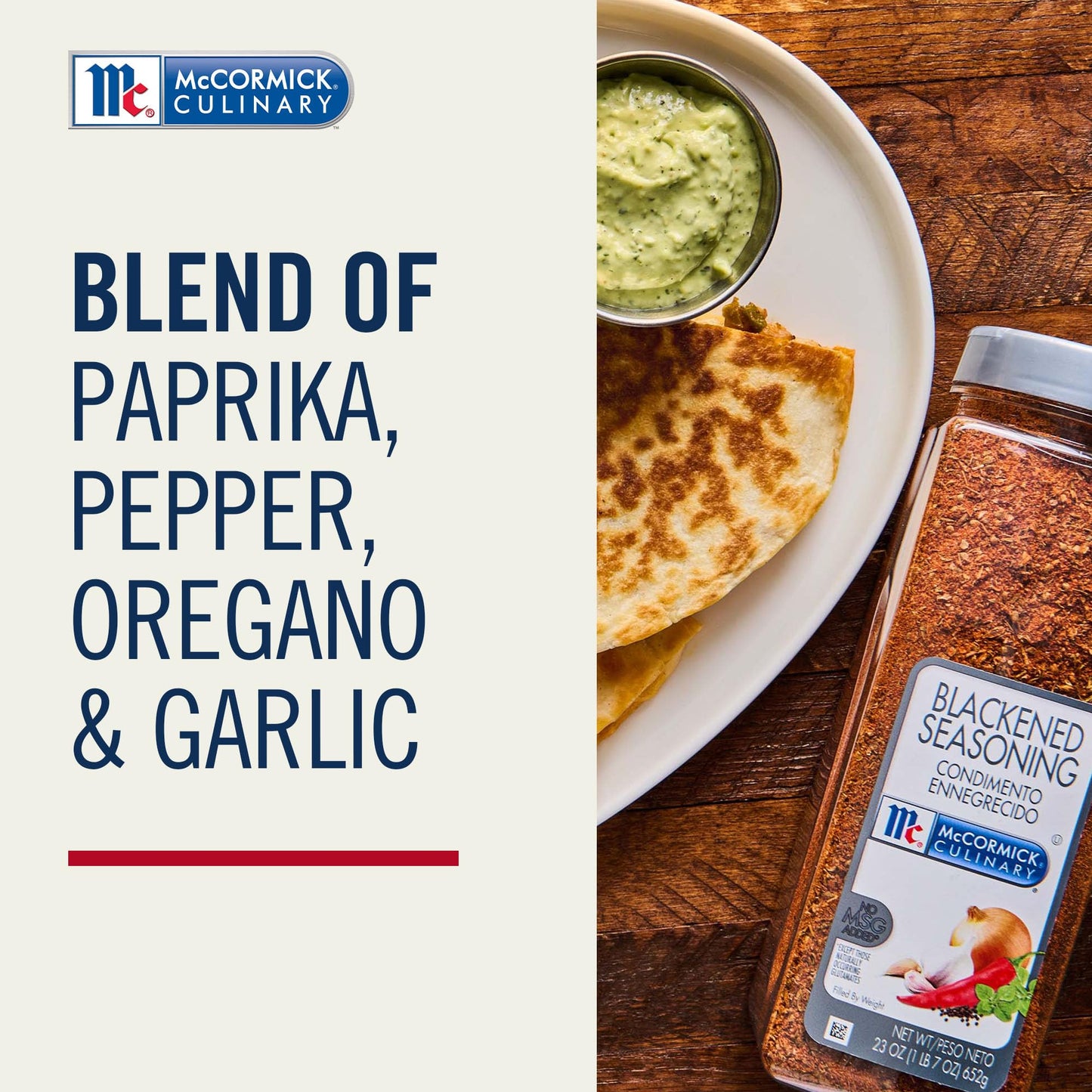 Mccormick Culinary Seasoning, Blackened, Non Gmo, No Msg Added, For Quality Blackened Flavor In Culinary & Professional Kitchens