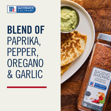 Mccormick Culinary Seasoning, Blackened, Non Gmo, No Msg Added, For Quality Blackened Flavor In Culinary & Professional Kitchens