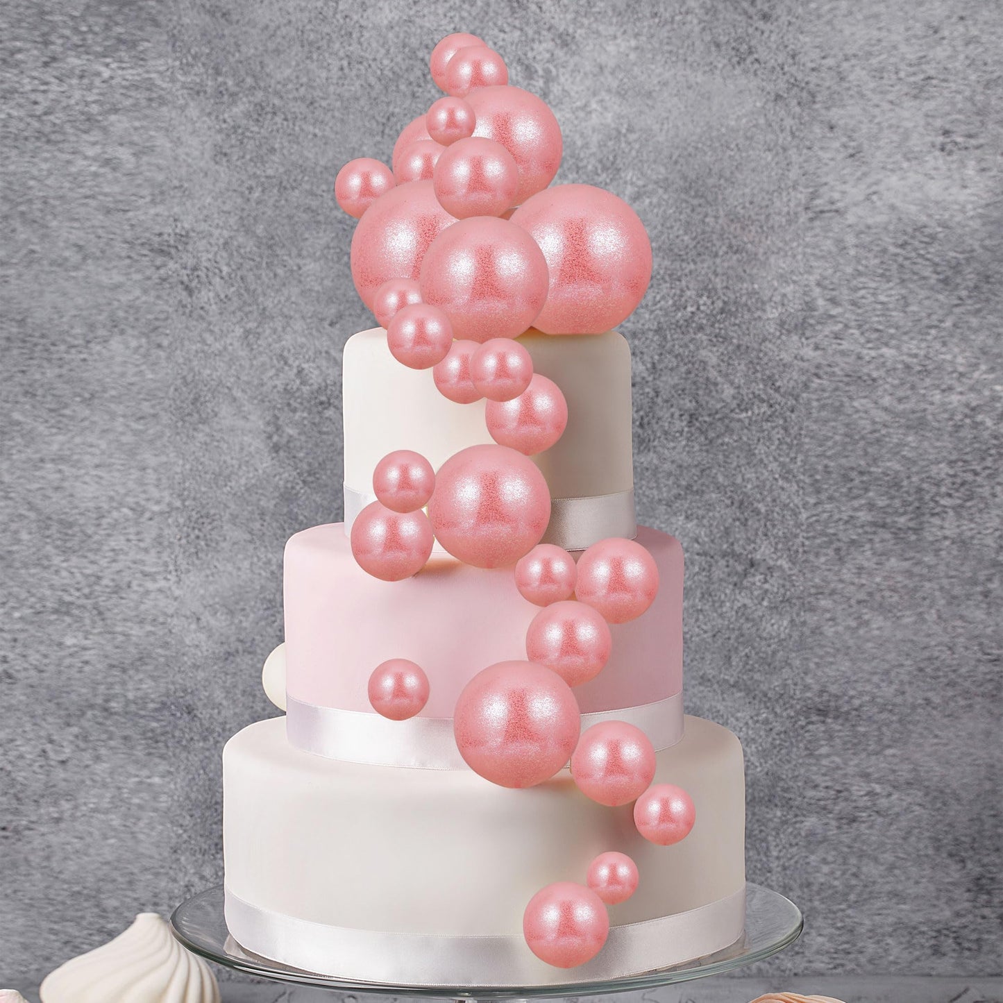 30Pcs Balls Cake Topper Glitter Foam Ball Cake Picks Mini Balloon Cupcake Insert Bubble Balls Diy Decoration For Baby Shower Wed