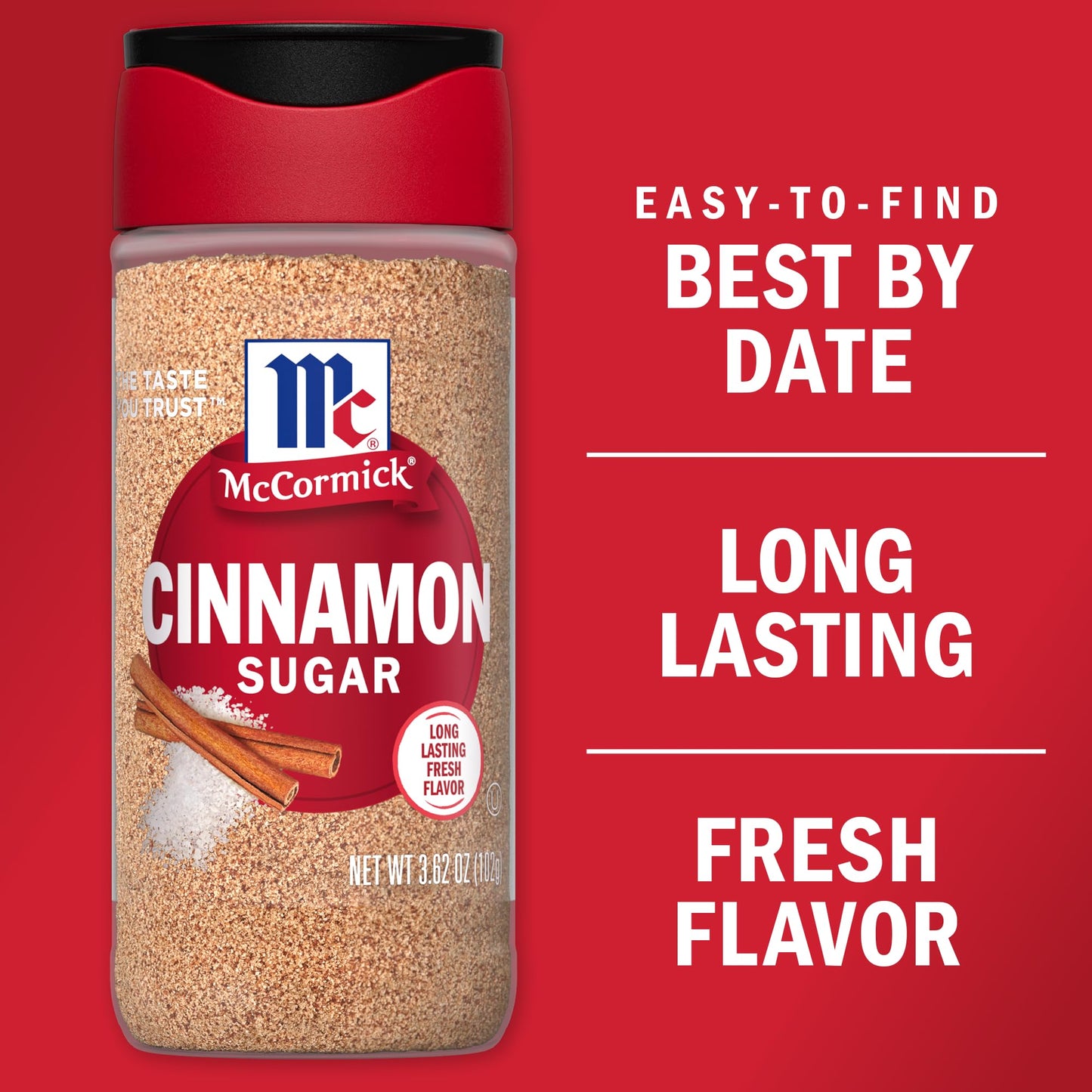 McCormick Cinnamon Sugar, 3.62 oz, Brown, Model 052100004440