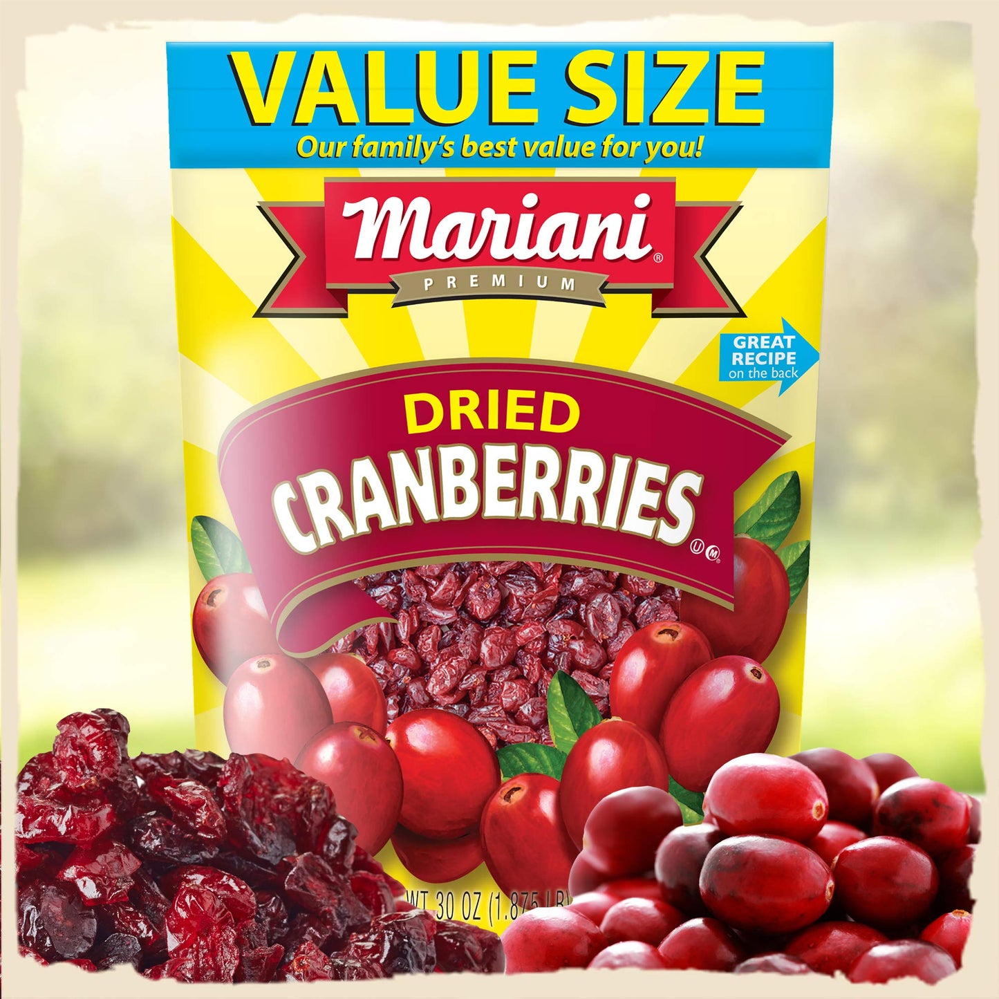 Mariani | Dried Cranberries | Healthy Snacks For Kids & Adults | Dried Fruit | Vegan Snacks | Gluten Free Snacks | No Preservati