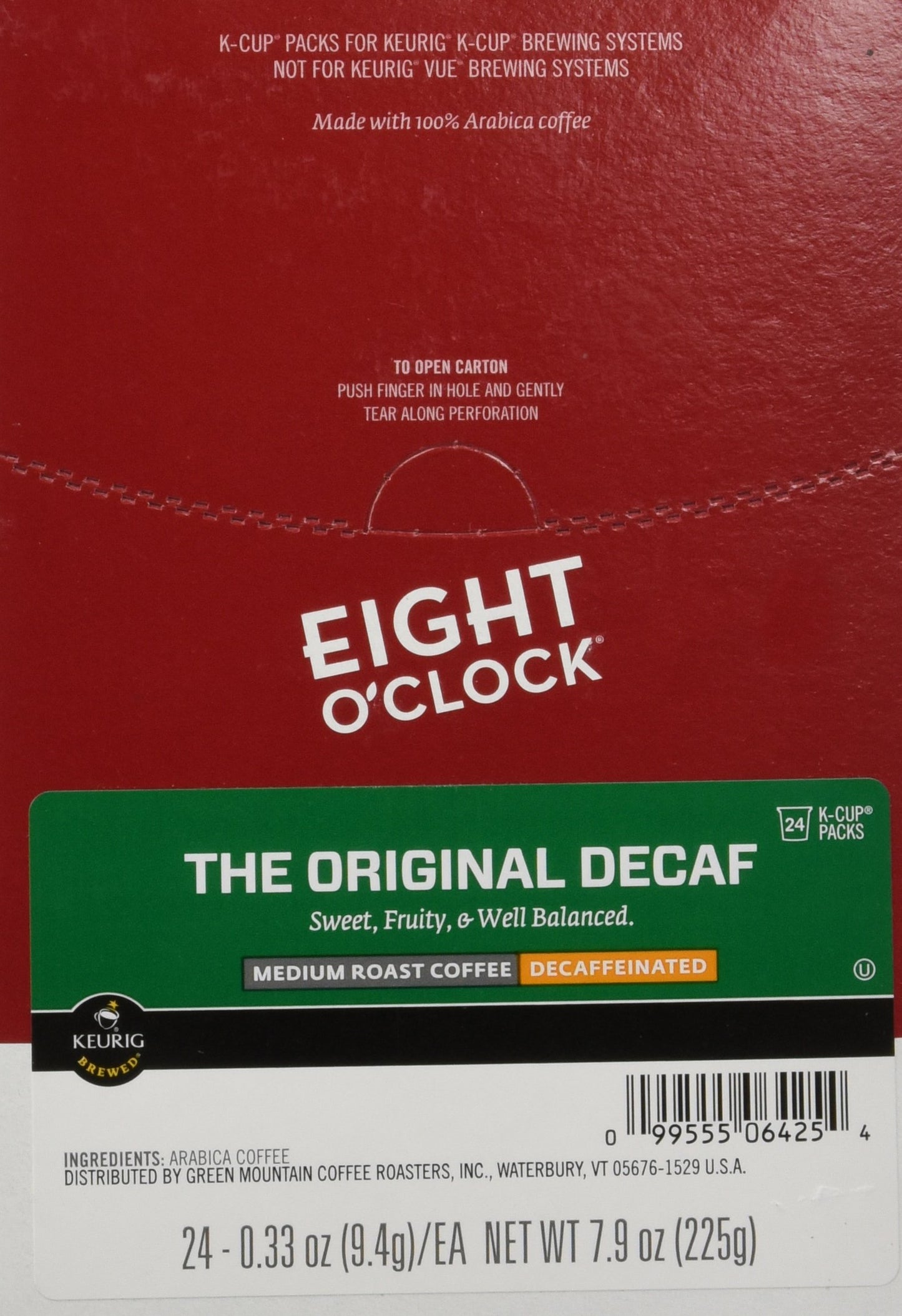 Eight OClock Original Blend Decaf Coffee, Medium Roast, Keurig® K-Cup® Pods, 24/Box (06425)