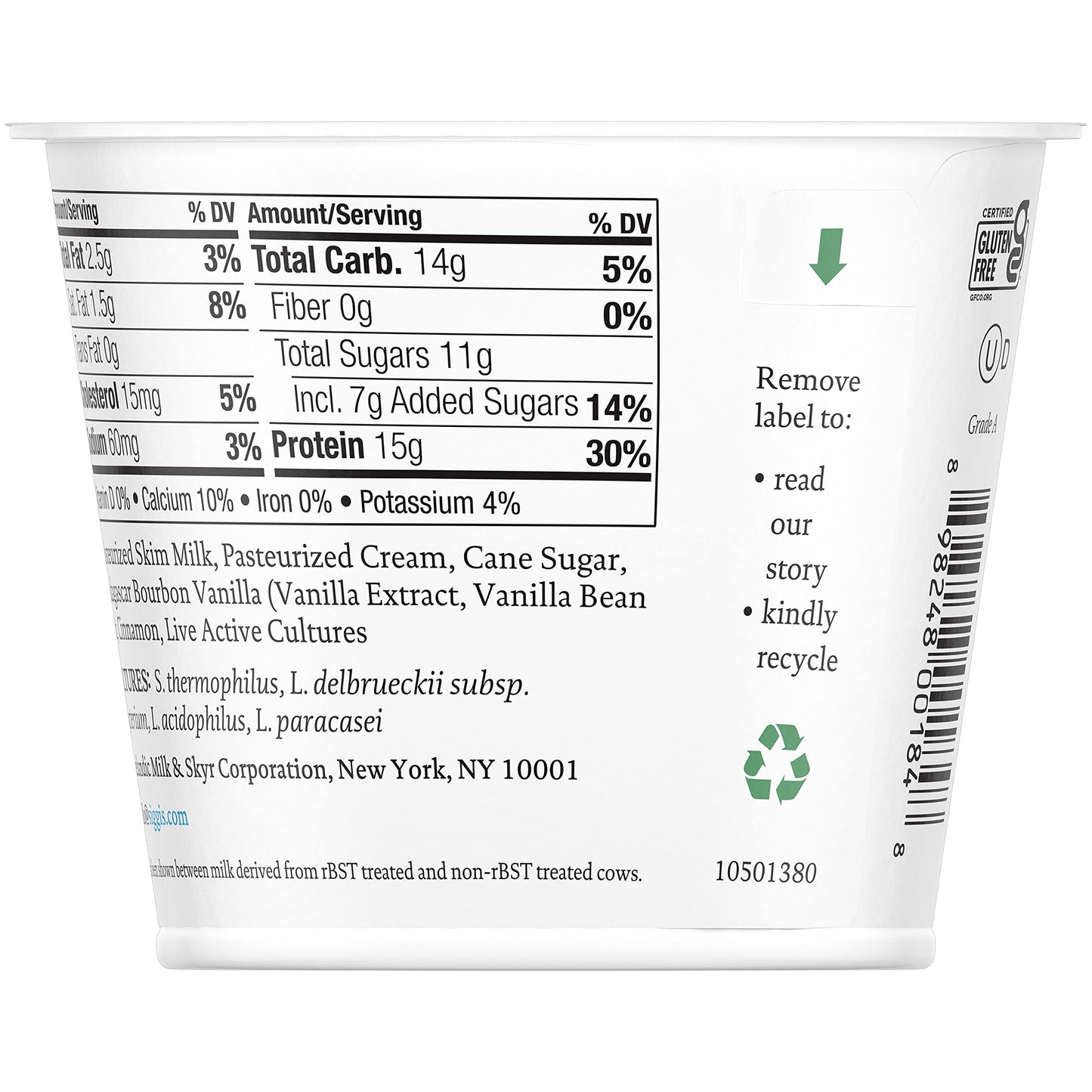 Siggis Skyr 2% Van Cinn (12X5.30)