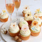 44 Pack Edible Flower Cupcake Toppers Spring Bridal Engagement Baby Shower Birthday Party Cupcake Picks Anniversary Drink Topper