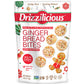 Drizzilicious Mini Rice Cakes - Rice Crisps, Healthy Snack For Mature-Themeds And Kids, Flavored Rice Cakes, Vegan, Gluten Free, Only 90 Calories Per Serving - Gingerbread, 4 Oz (Pack Of 2)
