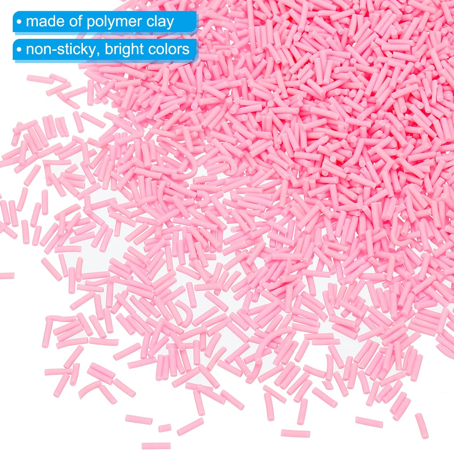 PATIKIL compatible with Sprinkles Polymer Clay for Nail Art & Crafts, Small, Pink, 100g