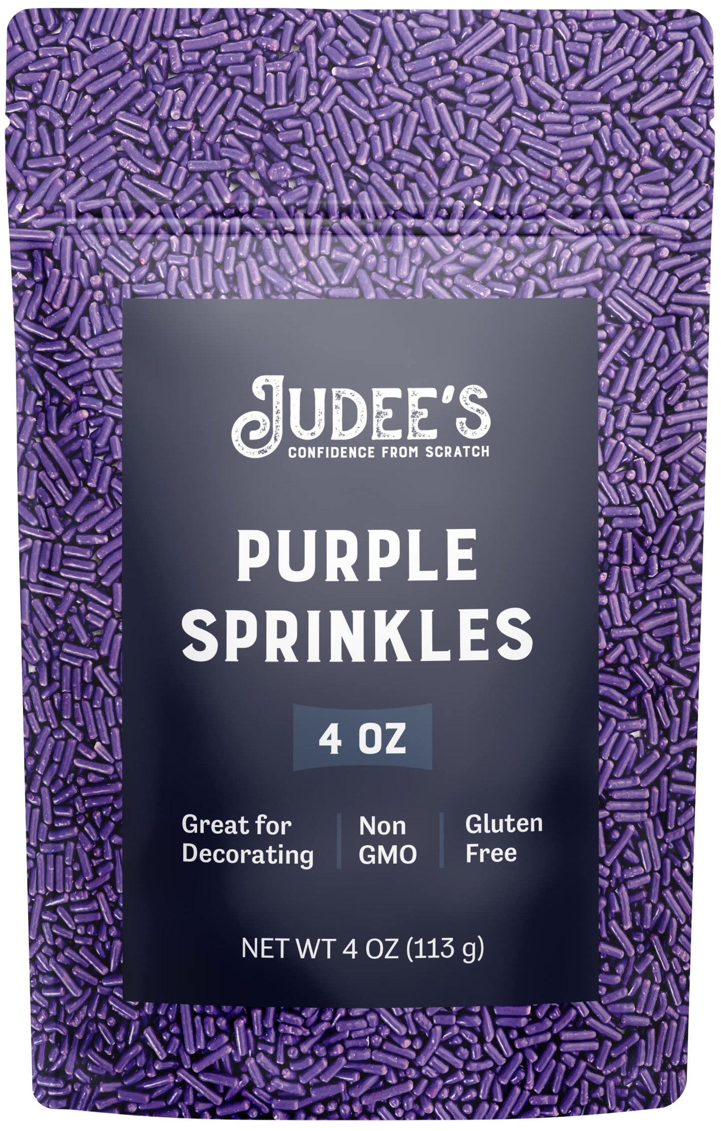 Judee'S Purple Sprinkles 4 Oz - Gluten-Free And Nut-Free - Brighten Up Your Baked Goods - Great For Cookie And Cake Decoration -