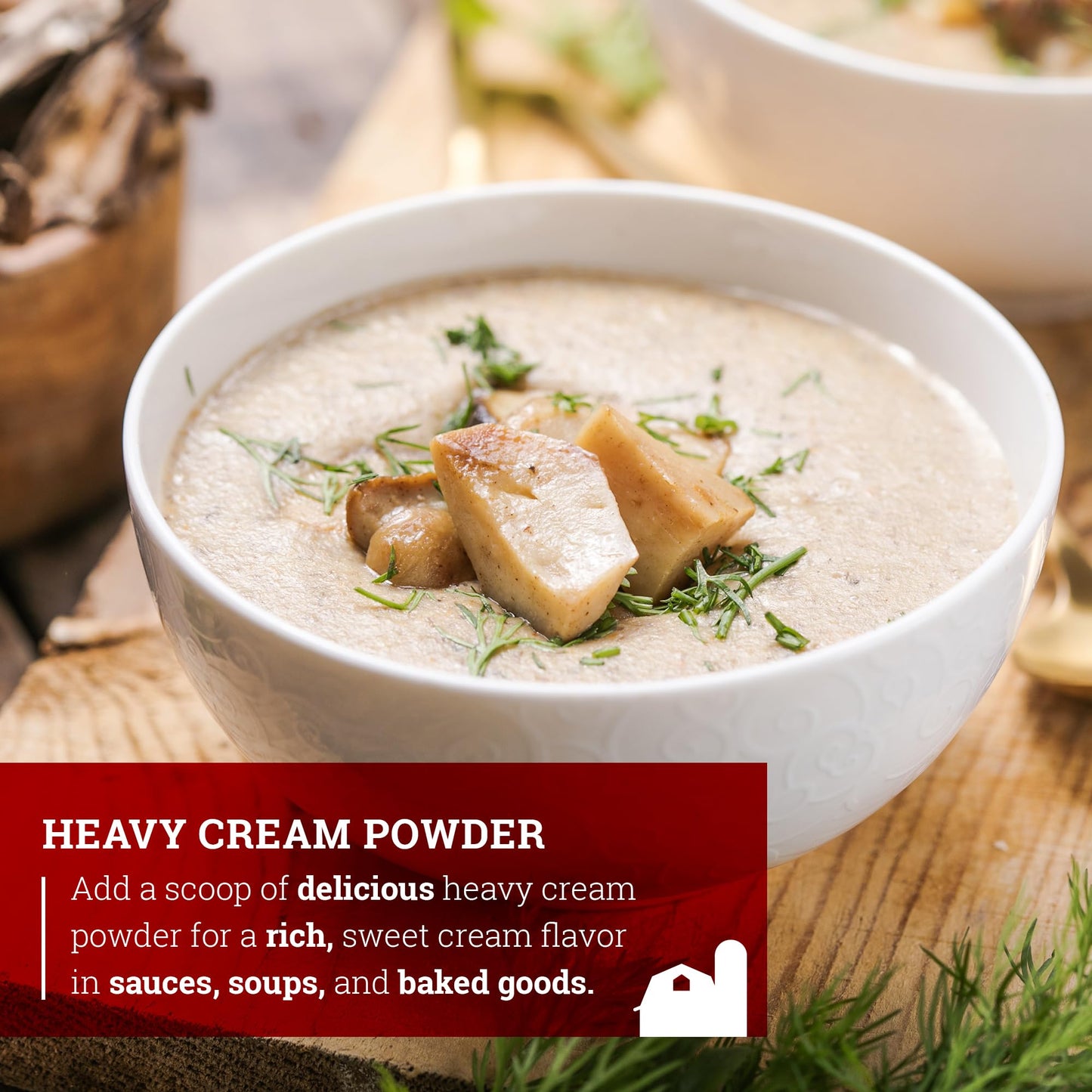 Hoosier Hill Farm Heavy Cream Powder, 1LB - Premium Dairy Ingredient, White, Ideal for Baking and Cooking