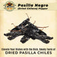 Dried Mexican Pasilla Negro Chilaca Chiles El Molcajete Brand 8 Oz Bag - Mexican Recipes, Chillies Tamales, Salsa, Chili, Meats,