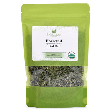 Biokoma Pure And Organic Horsetail Dried Leaves 50G In Resealable Pack Moisture Proof Pouch, Usda Certified Organic - Herbal Tea, No Additives, No Preservatives, No Gmo, Kosher