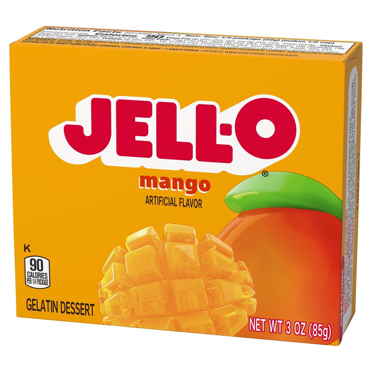 Jell-O Gelatin Snacks, Mango, 3-Ounce (Pack Of 1)