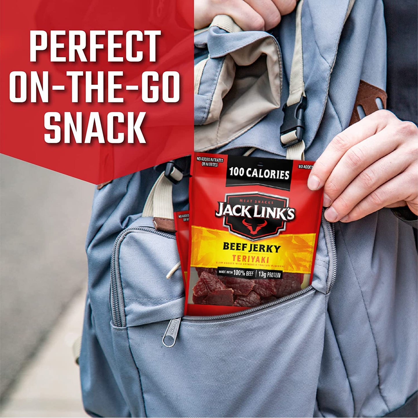 Jack Link'S Beef Jerky Variety Pack - Includes Original, Teriyaki, And Peppered Beef Jerky, Great Father'S Day Gifts For Dad - 9