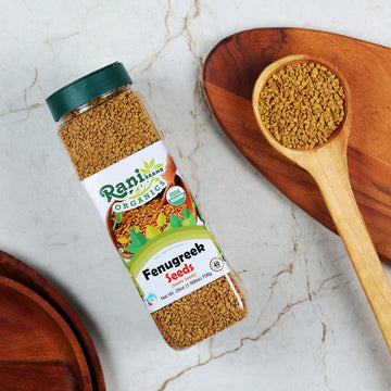 Rani Organic Fenugreek (Methi) Seeds Whole 25Oz (1.56Lbs) 708G Pet Jar, Trigonella Foenum Graecum ~ All Natural | Vegan | Gluten Friendly | Non-Gmo | Indian Origin | Usda Certified Organic