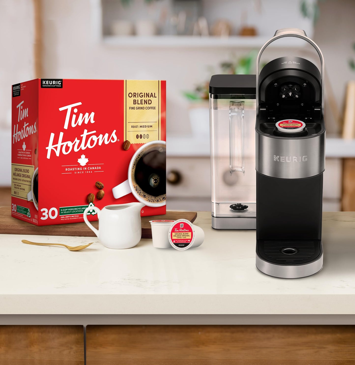 Tim Hortons Single Serve Coffee Original Blend K-Cup Pods For Keurig Coffee Makers (30 K-Cups)