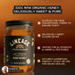 Lineage Provisions 100% Organic Raw Unfiltered Honey - 3-Pack (18 oz Glass Jars) - Undetectable Glyphosate, Chemical-Free, Glute