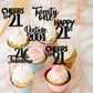 30Pcs Happy 21St Birthday Cupcake Toppers Glitter Twenty One Vintage 2002 Cupcake Picks 21 Fabulous Cheers To 21 Years Cake Deco