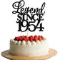 Rsstarxi Cake Topper - Legend Since 1955, Glitter, 5.3x9.2 inch, Cardstock, Black, Model XM310-black 1953, Birthday & Anniversary