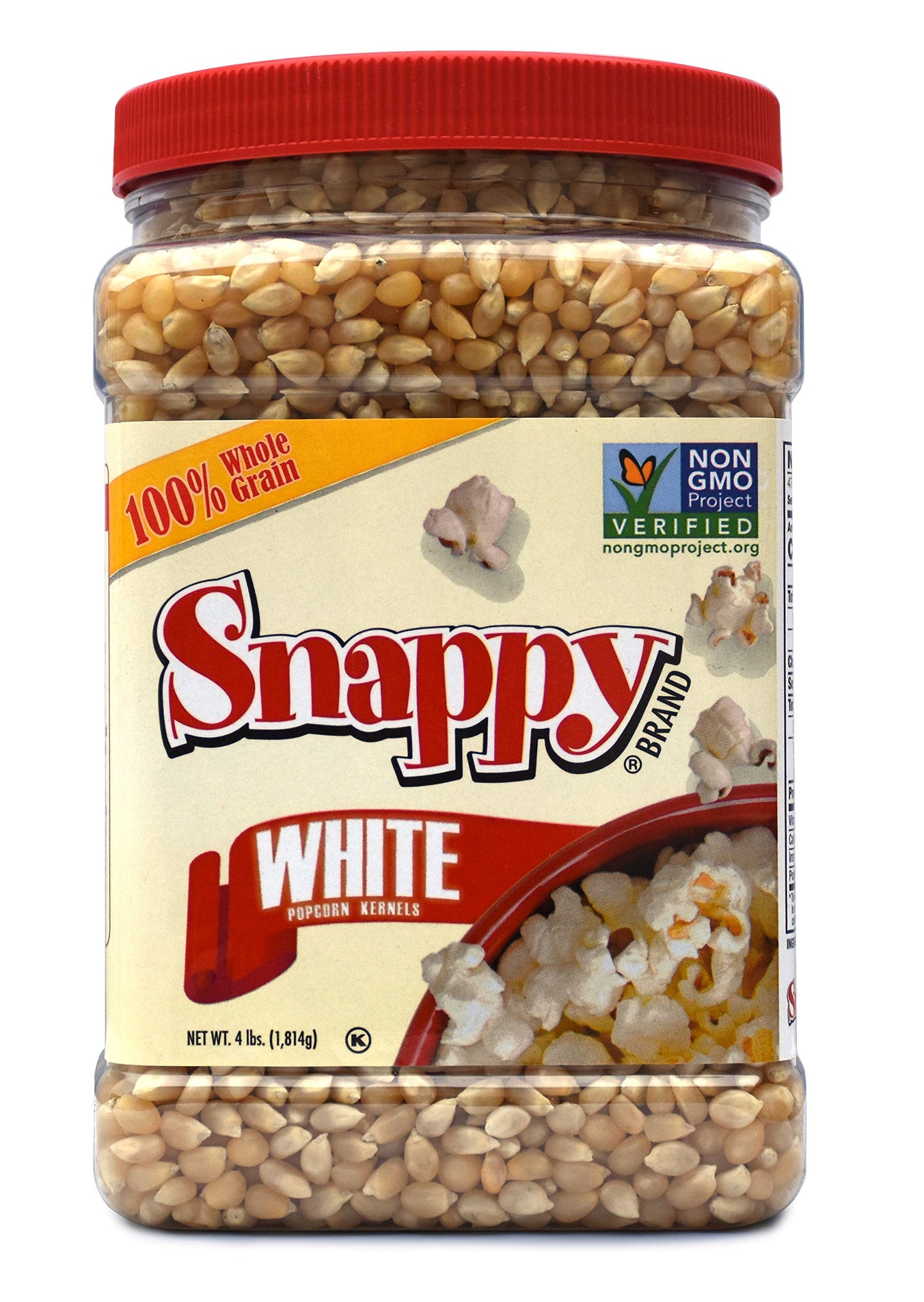 SNAPPY White Popcorn, 4 Pounds, 64 Ounce (Pack of 1)
