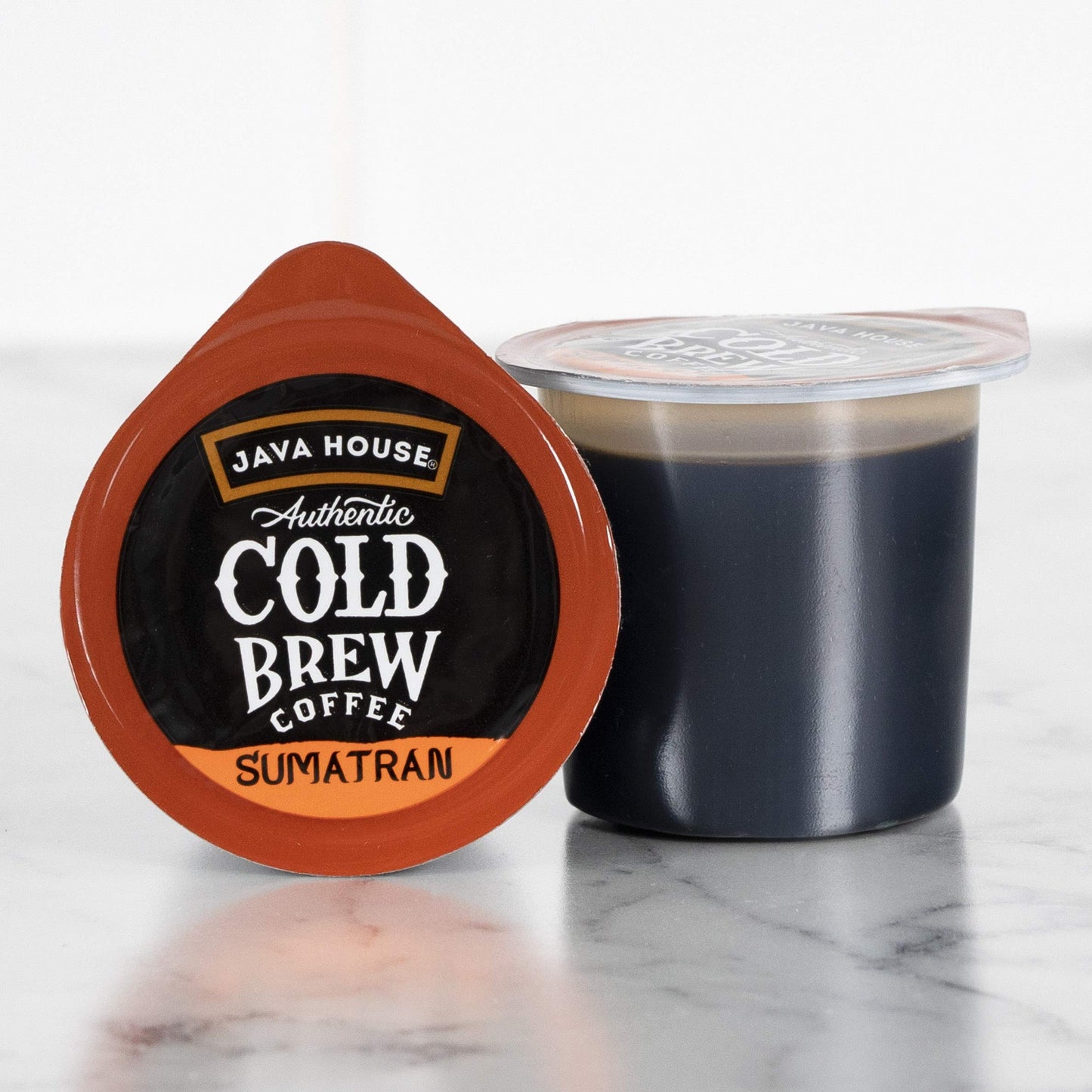Java House Cold Brew Coffee, Sumatran Dark Roast Coffee Concentrate Liquid Pods, 6 Ct