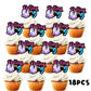 18Pcs Black Glitter Pink Roller Skates Dessert Cupcake Topper 80S 90S Retro Hip Hop Roller Skating Rolling Into 9 Theme Decor Su
