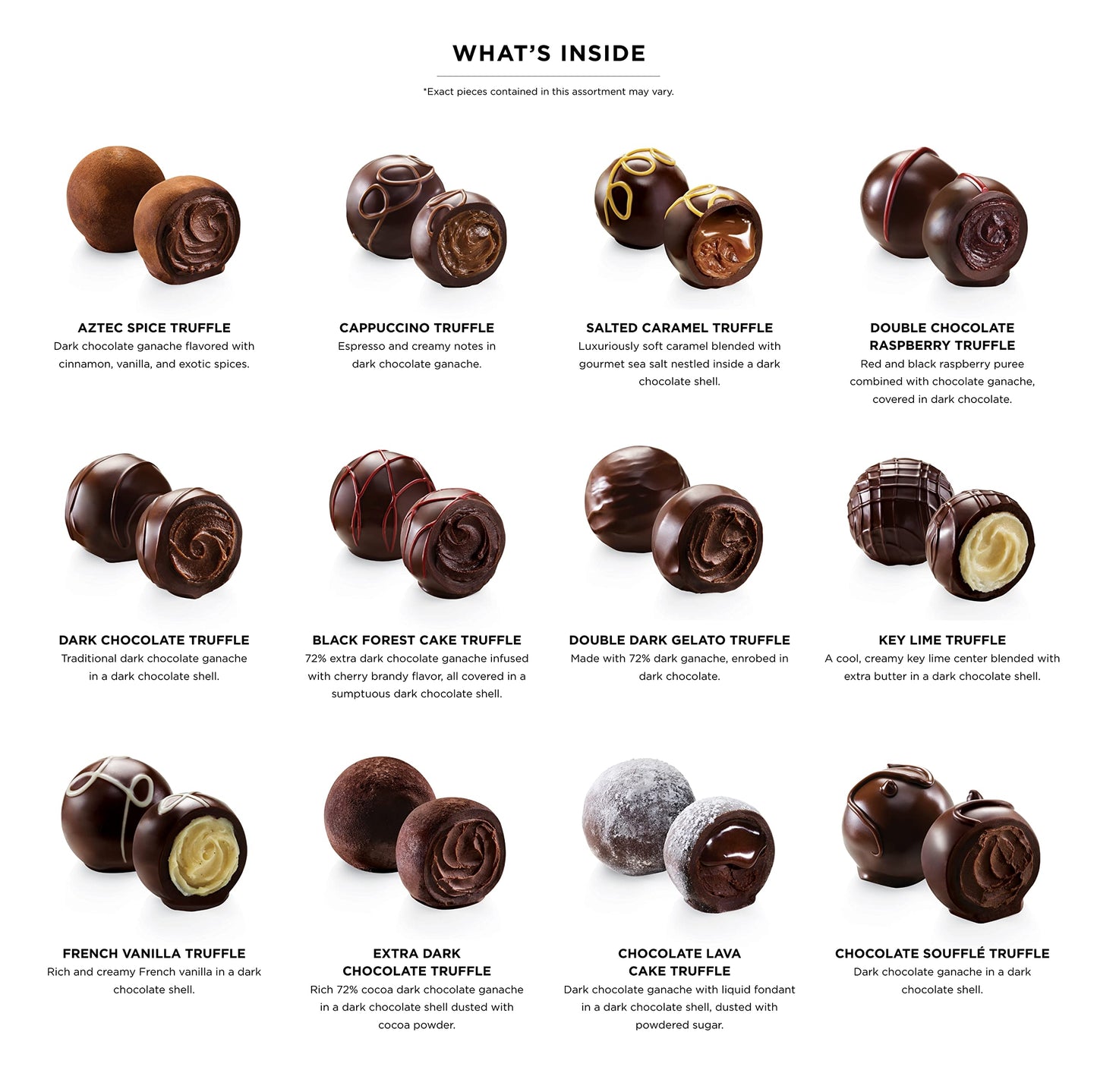 Godiva Chocolatier Dark Chocolate Truffles Assorted Chocolate Gift Box, 24 Pc.