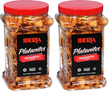 Iberia Maduritos Naturally Sweet Plantain Chips, 20 Ounce (Pack of 2)