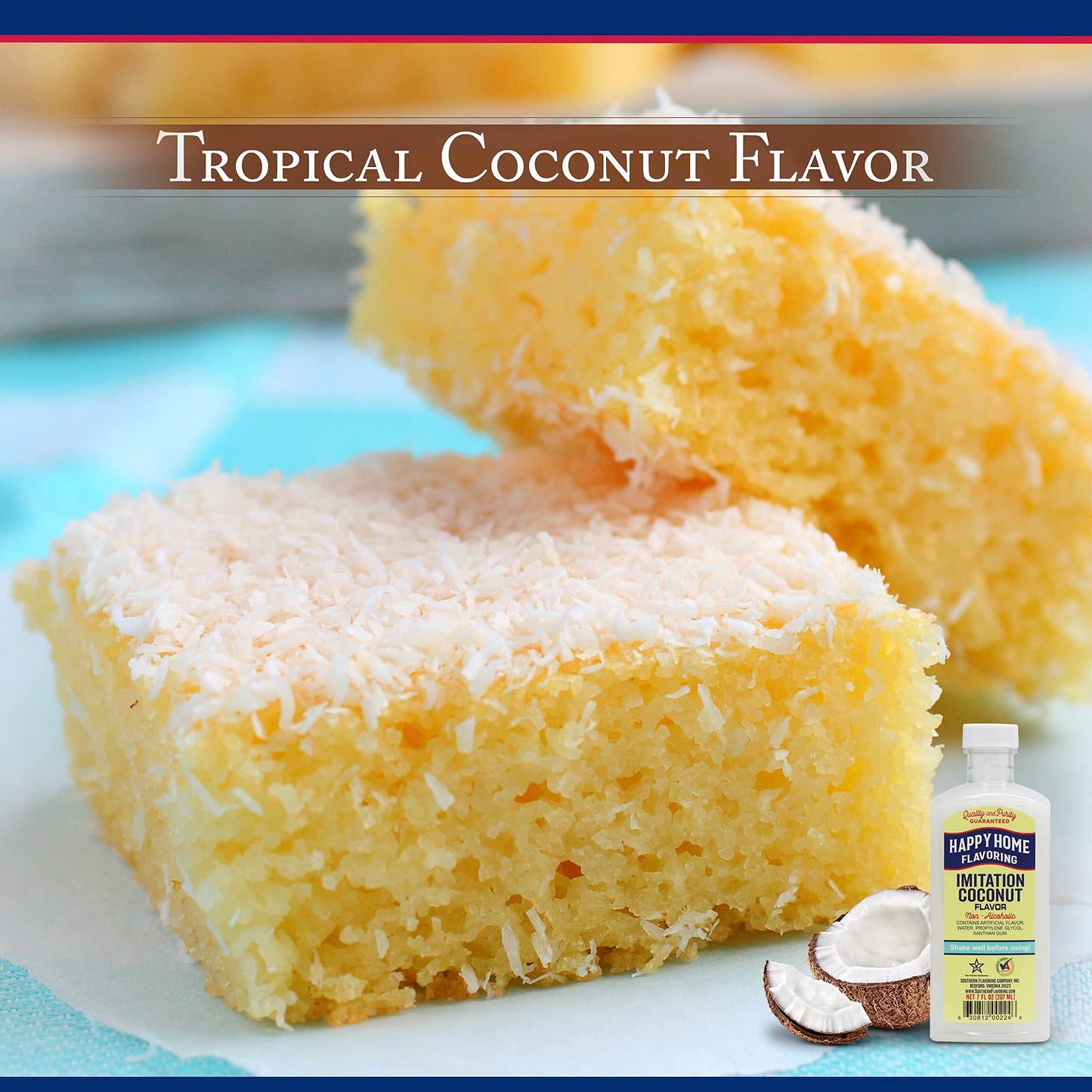 Happy Home compatible with Coconut Flavoring, Non-  ic, Certified Kosher, 7 Fl Oz