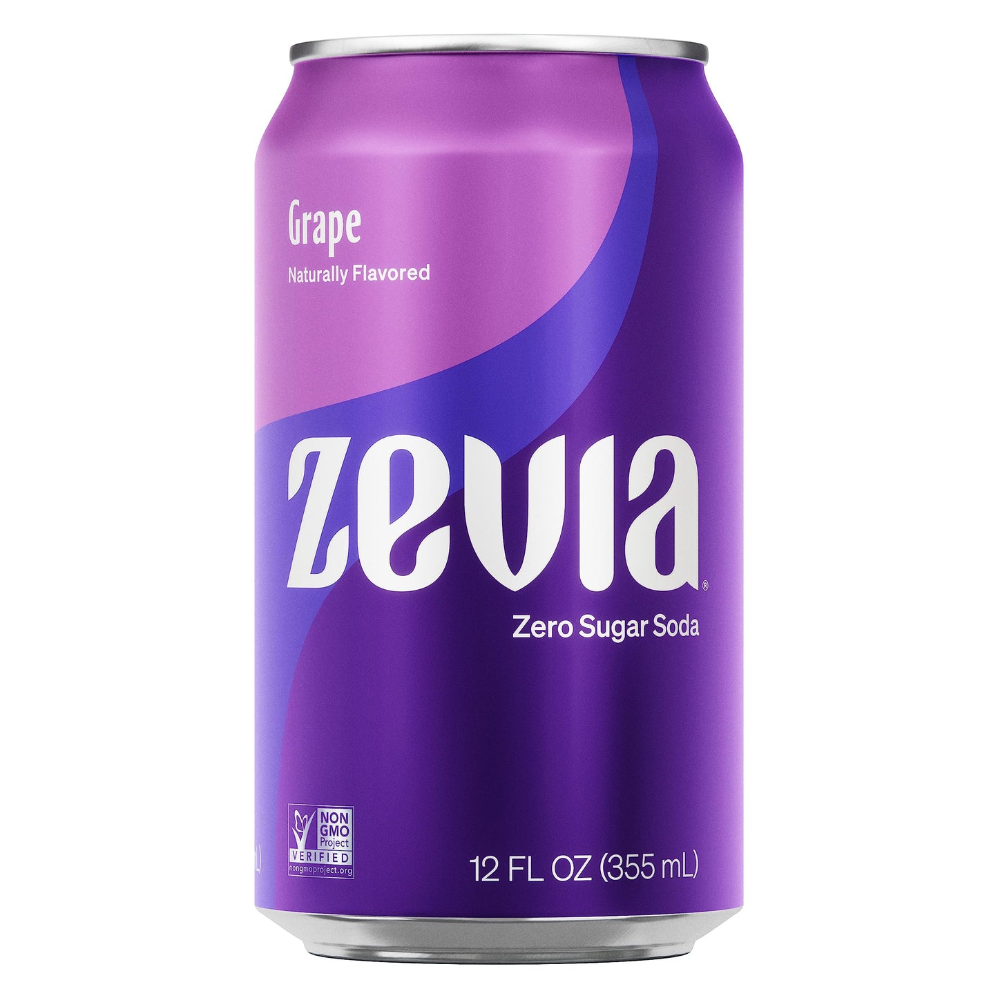 Zevia Zero Sugar Soda, Grape, 12 Ounce Cans (Pack Of 12)