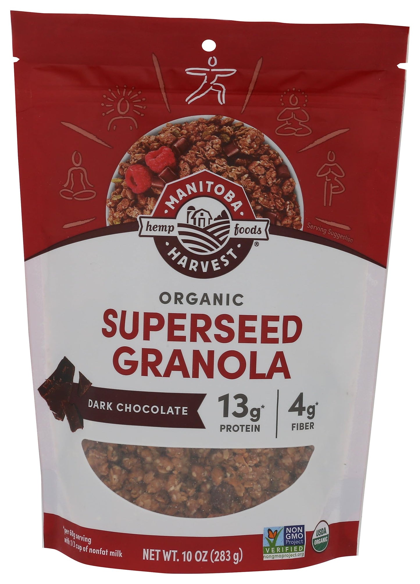 MANITOBA HARVEST Organic Dark Chocolate Hemp Yeah! Granola, 10 OZ