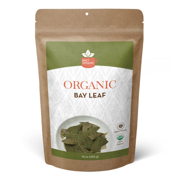 Spicy Organic Bay Leaf (Indian Tej Patta)- 100% Pure Usda Organic - Non-Gmo, Gluten-Free - Comes In A Resealable Pack - Non-Irra