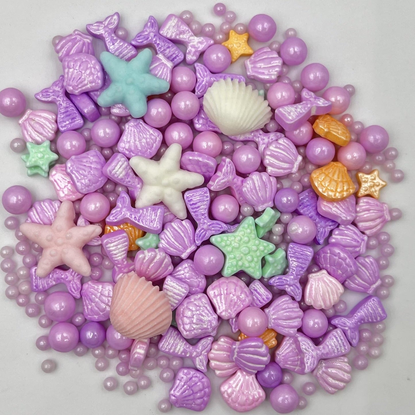 Sentovac Edible Purple Mermaid Pearl Sprinkles | Edible Cake Cupcake Sprinkles 1 Bottle 3.53Oz/ 100G | Cookie And Ice Cream Topp