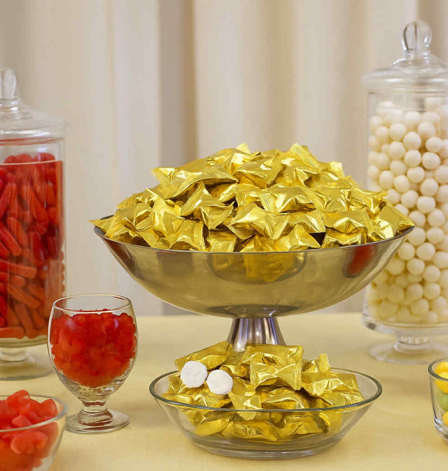 216Ct Gold Wrapped Buttermints – Individually Wrapped Butter Mints Bulk For Weddings, Baby Showers, Retirement, Candy Buffets, And Thank You Gifts – Soft Buttermints (216)