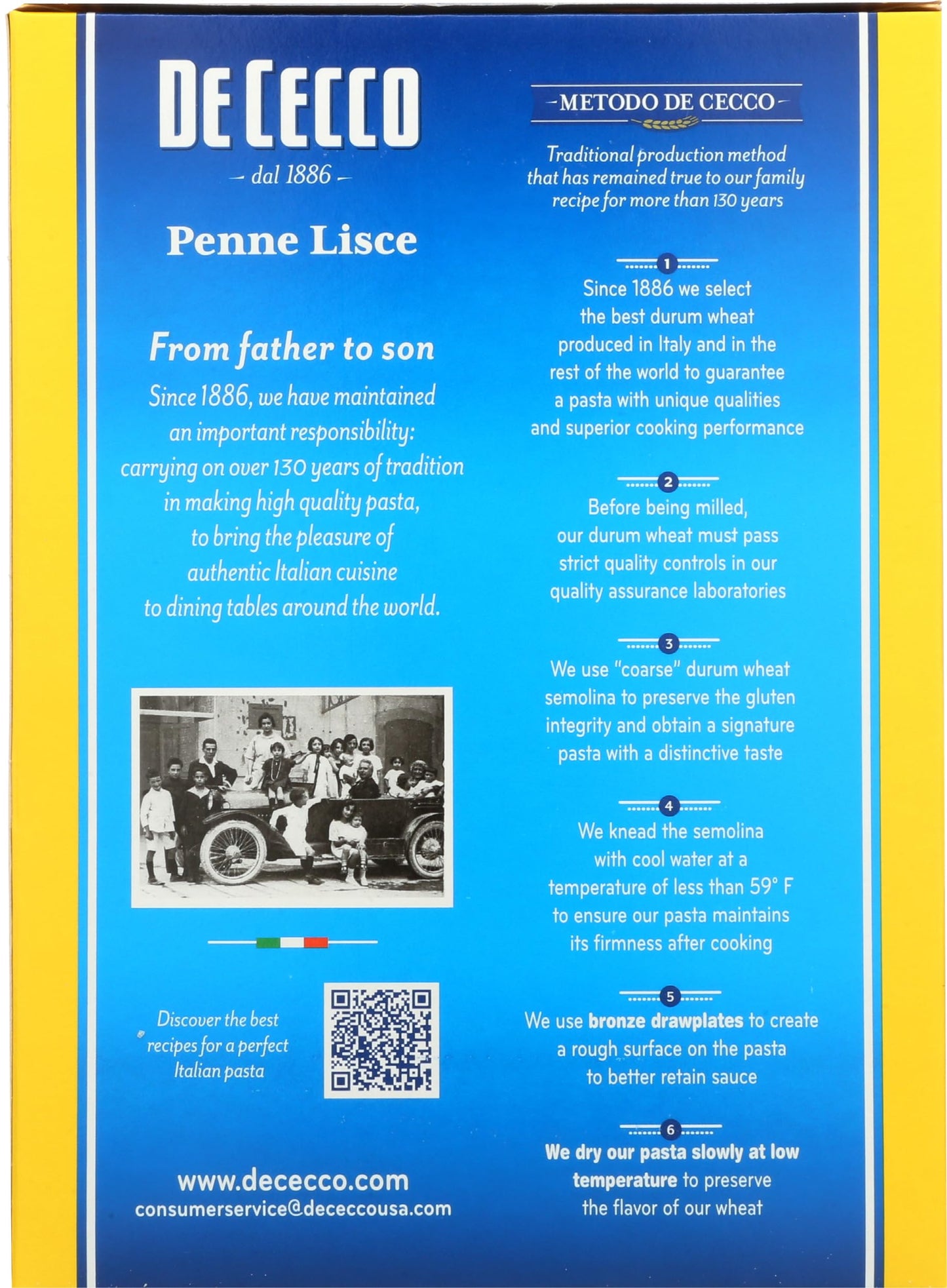 De Cecco Pasta Penne Lisce,Size 16 Oz,(Pack Of 12)