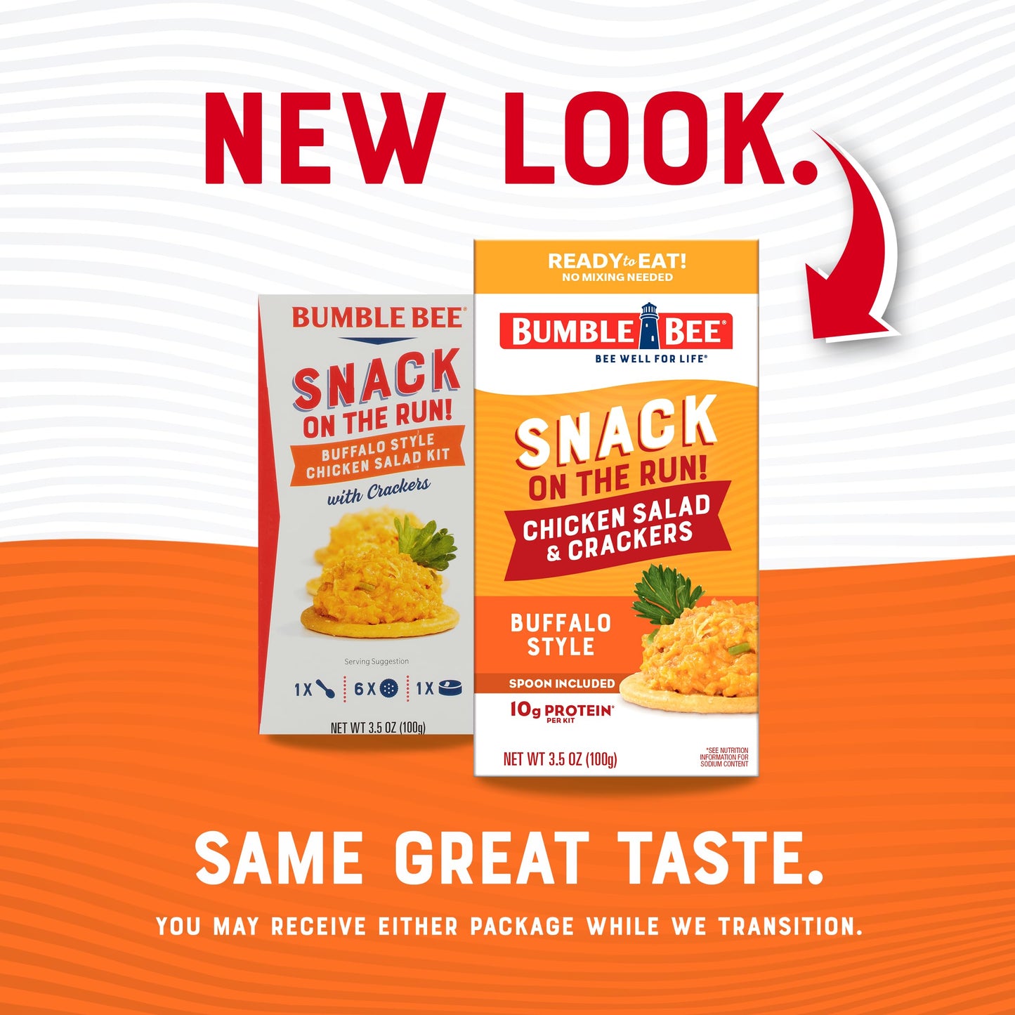 Bumble Bee Snack On The Run Buffalo Chicken Salad With Crackers Kit, 3.4 Oz (Pack Of 12) - Ready To Eat, Spoon Included - Shelf Stable & Convenient Protein Snack